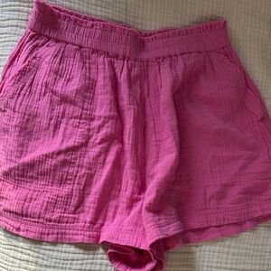 Aerie Vibrant Pink High Waist Women's Shorts Muslim